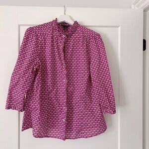 Banana Republic Purple Patterned Blouse